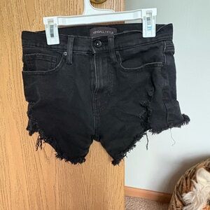 Kendall & Kylie Black Distressed Jean Shorts
